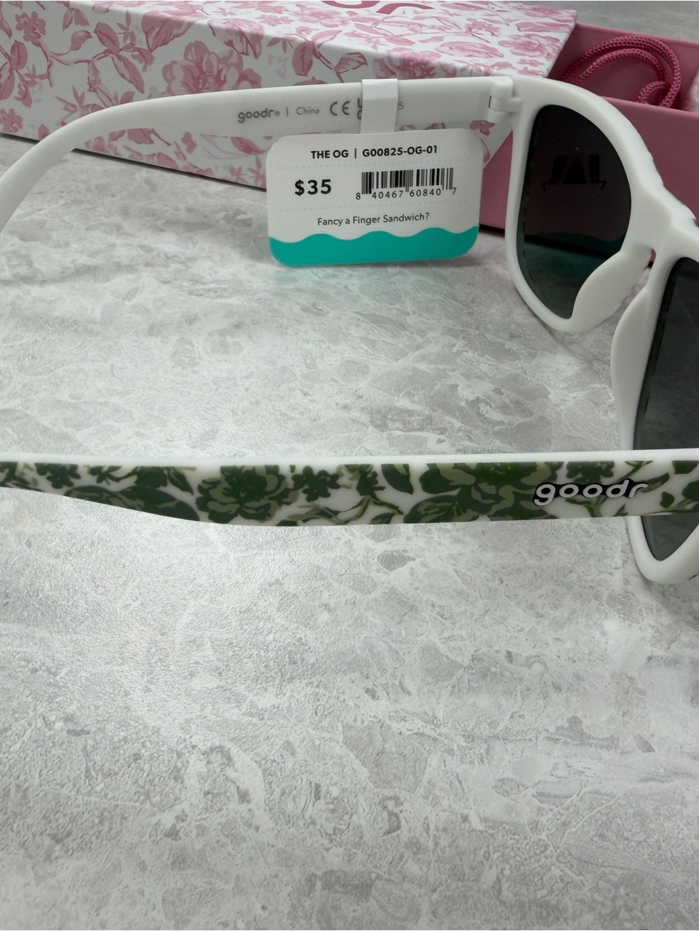 Goodr Sunglasses Fancy a Finger Sandwich NIB - Picture 4 of 5